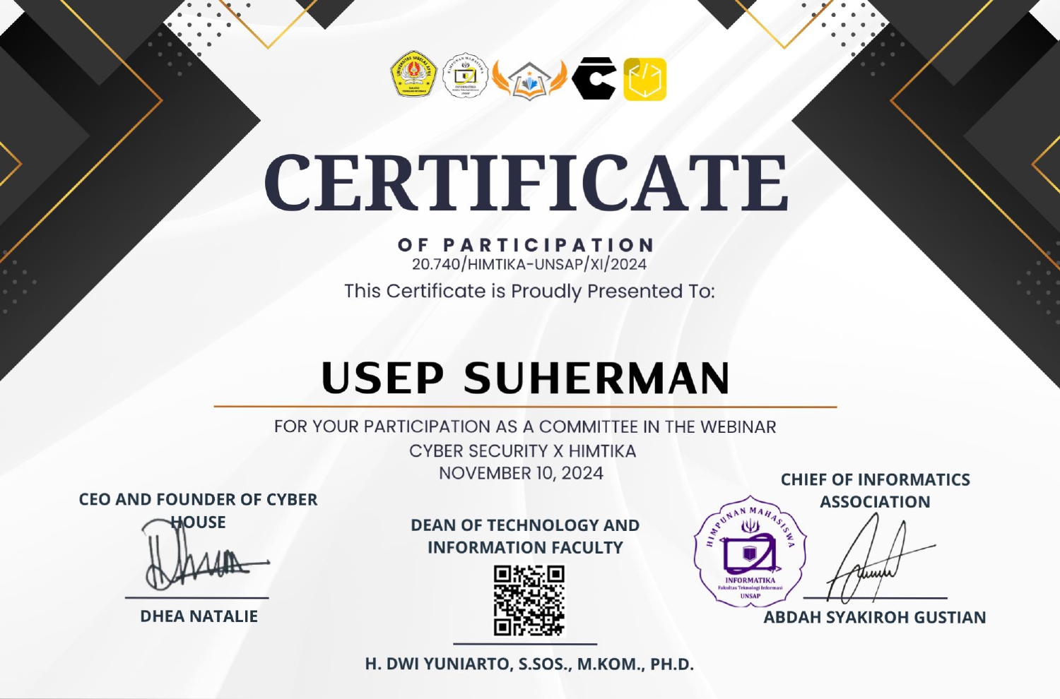 Committee – Webinar Cyber Security X HIMTIKA